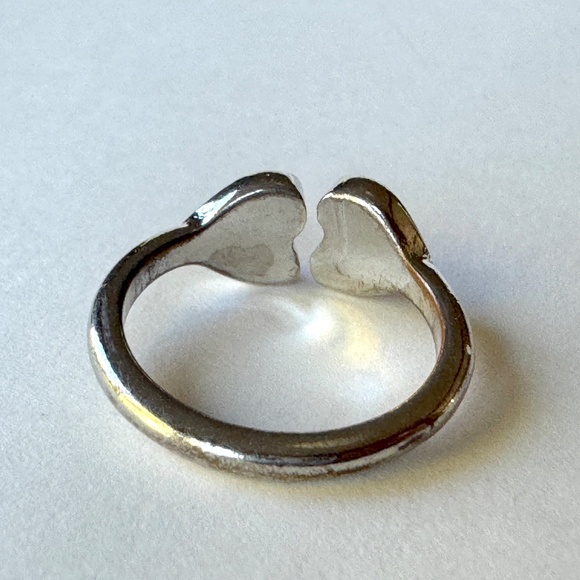Double Heart Ring size 3, silver - Picture 5 of 10
